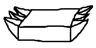 An incredibly bad drawing of the original Slate, which was a button triggered door.